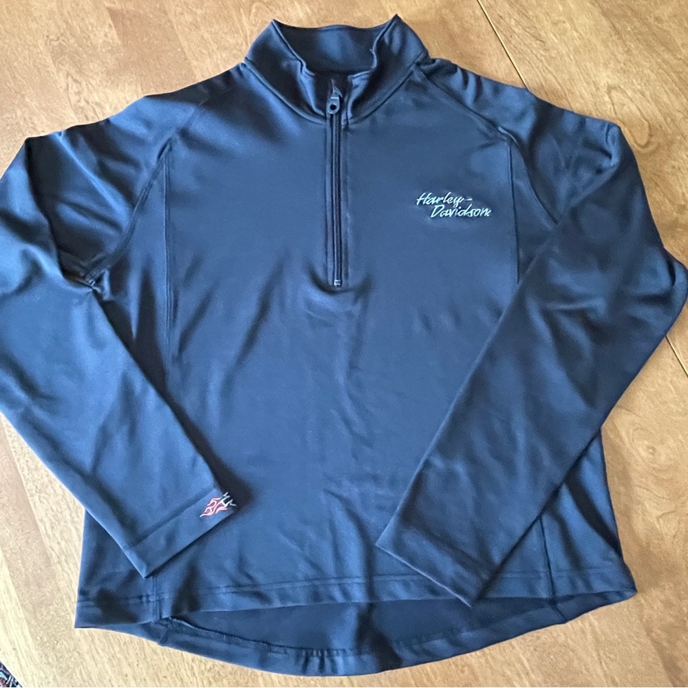 Harley Davidson Black Quarter-Zip Pullover
